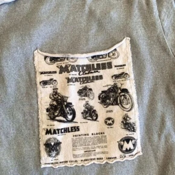 MATCHLESS GRAY AND WHITE MOTORCYCLE PRINT TEE - Picture 3 of 7